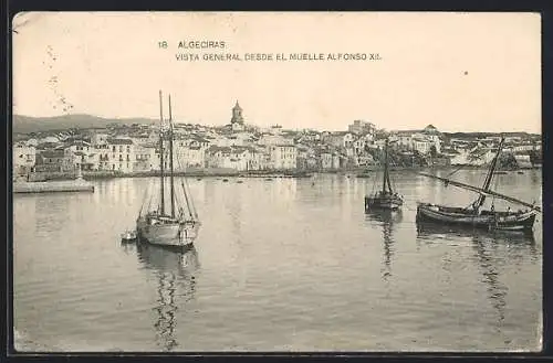 AK Algeciras, Vista Generad desde El Muelle Alfonso XII.