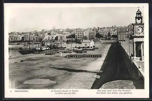 AK Tarragona, La Ville vue du Port