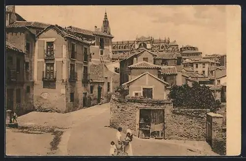 AK Toledo, Barrio antiguo con la Catedral