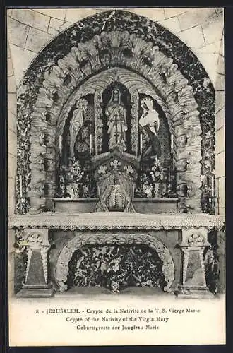 AK Jerusalem, Crypte de la Nativité de la T. S. Vierge Marie