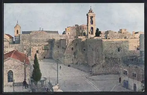 AK Bethlehem, Geburtskirche aus der Vogelschau