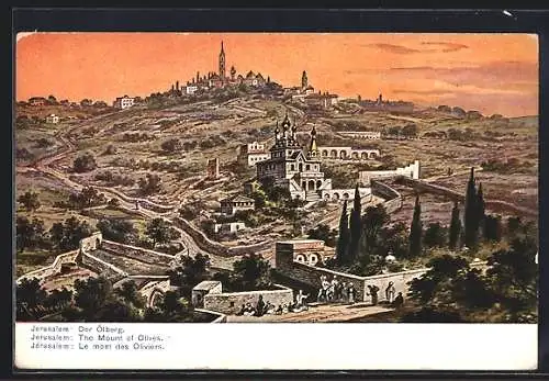 Künstler-AK Friedrich Perlberg: Jerusalem, Ölberg