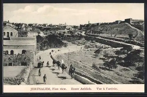 AK Jerusalem, Partie am Ortseingang