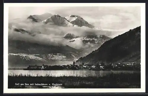 AK Zell am See, Ortspanorama mit Imbachhorn und Hochtenn