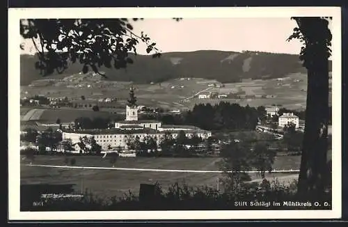 AK Schlägl i. M., Ortsblick mit Stift