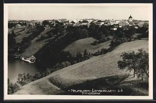 AK Neufelden-Langhalsen /O.Ö., Panoramablick vom Berg