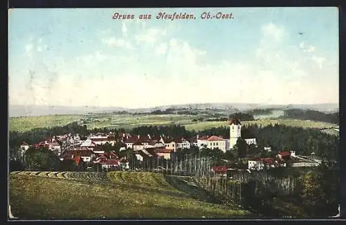 AK Neufelden /Ob.-Oest., Gesamtansicht mit Panoramablick