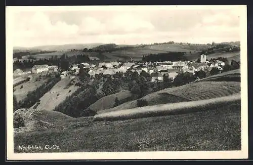 AK Neufelden /O.-Oe., Ortsansicht vom Berg aus