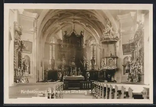 AK St. Johann am Wimberg, Kircheninneres mit Altar