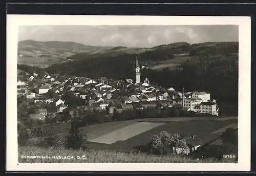 AK Haslach, Totalansicht mit Blick zum Kirchturm