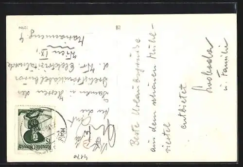 AK Haslach, Totalansicht mit Blick zum Kirchturm