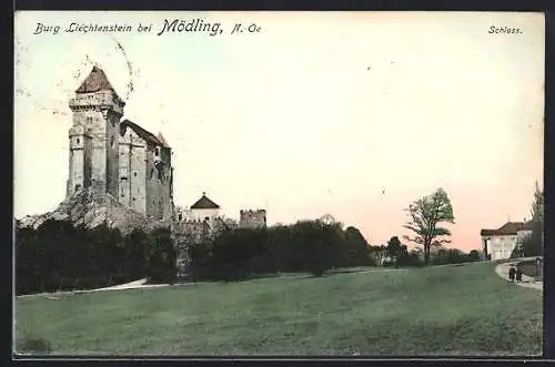 AK Mödling, Ansicht von Burg Liechtenstein