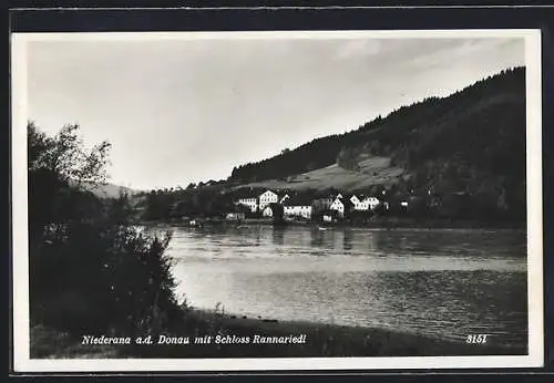 AK Hofkirchen im Mühlkreis, Niederranna mit Blick auf das Schloss Rannariedl