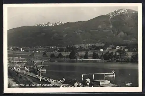 AK Igls, Lansersee mit Patscherkofel