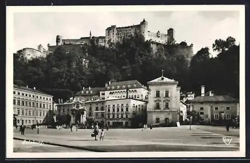 AK Salzburg, Kapitelplatz und Festung Hohensalzburg