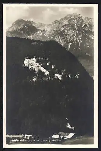 AK Hohenwerfen, Feste Hohenwerfen mit Hagengebirge