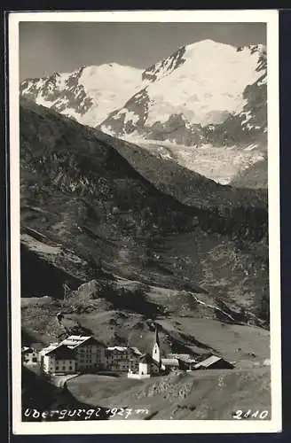 Künstler-AK Obergurgl, Gesamtansicht mit Kirche