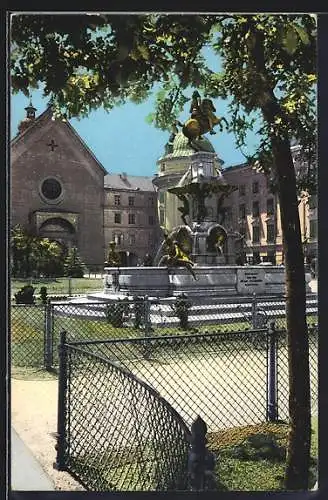 AK Innsbruck, Leopoldsbrunnen und Hofkirche