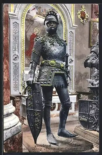 AK Innsbruck, Hofkirche, König Arthur von England, Gest. 537