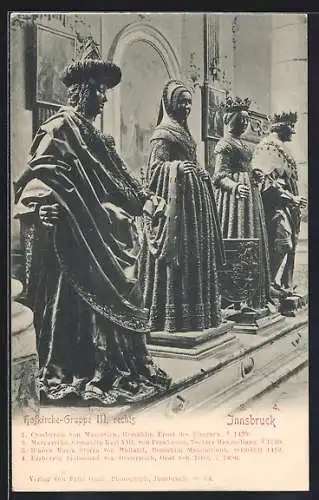 AK Innsbruck, Hofkirche-Gruppe III, rechts, Cymburgis von Massovien, Gemahlin Ernst des Eisernen, Gest. 1429