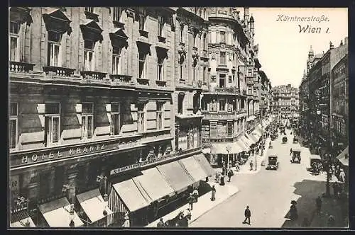 AK Wien, Kärntnerstrasse mit Hotel Krantz