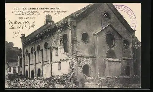 AK Thann /Haute-Alsace, Aspect de la Synagogue, Synagoge