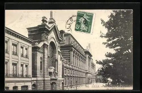 AK Lille, La Synagogue et la Faculte des Lettres