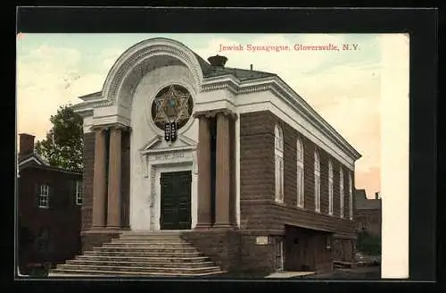 AK Gloversville, NY, Jewish Synagogue, Synagoge