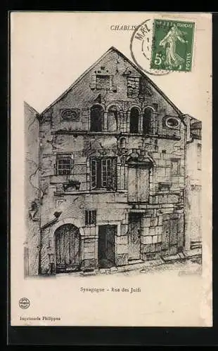 AK Chablis, Synagoge, Rue des Juifs