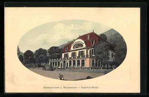 AK Krumpendorf / Wörthersee, Hotel zum Bahnhof