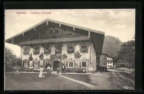 AK Walchsee, das Gasthaus Schopfer