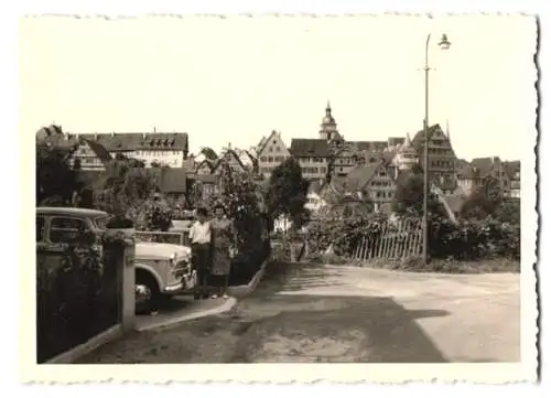 5 Fotografien unbekannter Fotograf, Ansicht Bietigheim, Strassenansicht, Panorama, Gebäudeansicht