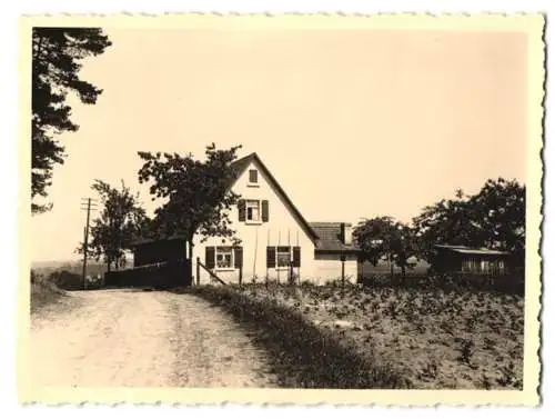 4 Fotografien unbekannter Fotograf, Ansicht Burgthann, Einfamilienhaus am Stadtrand 1937-1939