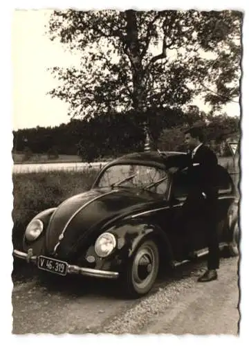 4 Fotografien Auto VW Käfer, Brezel Käfer Volkswagen Typ 1