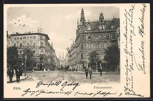 AK Köln a. Rhein, Blick vom Friesenplatz in die Friesenstrasse