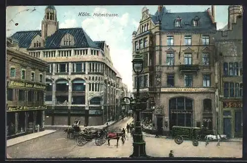 AK Köln a. Rh., Hohestrasse mit Wallrafplatz