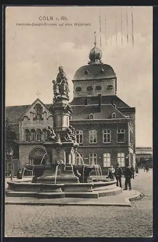 AK Köln, Hermann-Joseph-Brunnen auf dem Waidmarkt