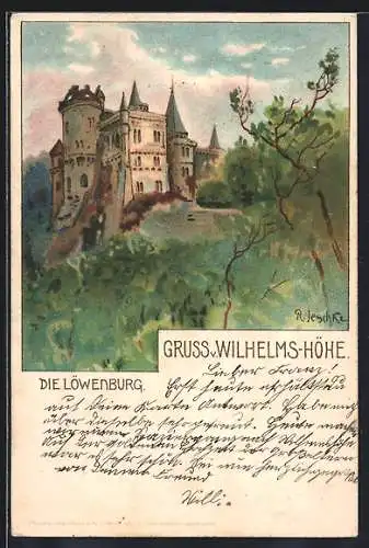 AK Die Löwenburg auf der Wilhelmshöhe