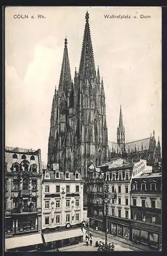 AK Köln, Wallrafplatz und Dom