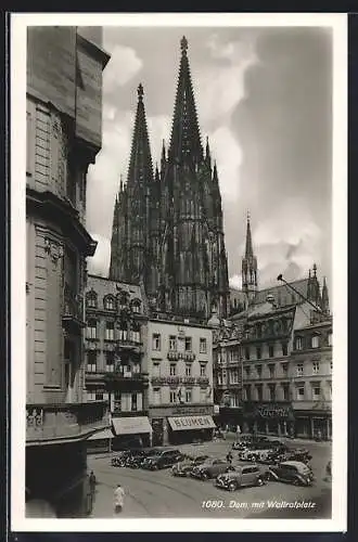 AK Köln, Dom vom Wallrafplatz gesehen