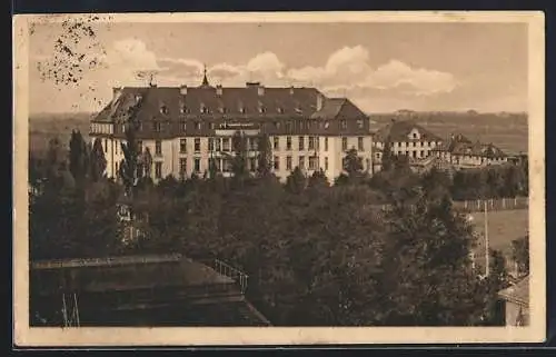 AK München-Nymphenburg, Krankenanstalt des III. Orden, Südseite aus der Vogelschau