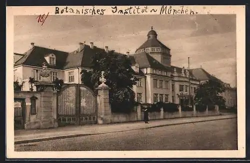 AK München-Nymphenburg, Botanisches Institut von der Strasse aus