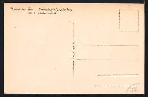 AK München-Nymphenburg, Botanisches Institut von der Strasse aus