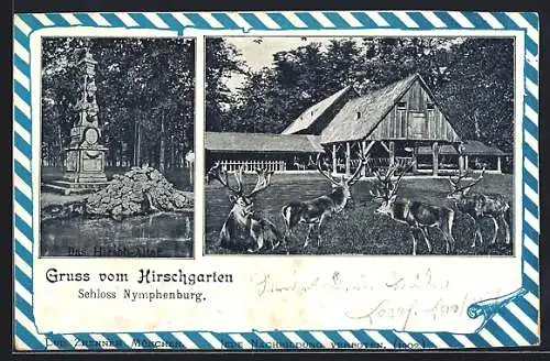 AK München-Nymphenburg, Hirschgarten Schloss Nymphenburg