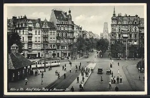 AK Köln-Neustadt, Platz u. Neusser Str. mit Strassenbahn