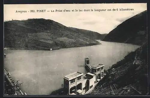 AK Pinet /Aveyron, La Prise d`eau et le lac