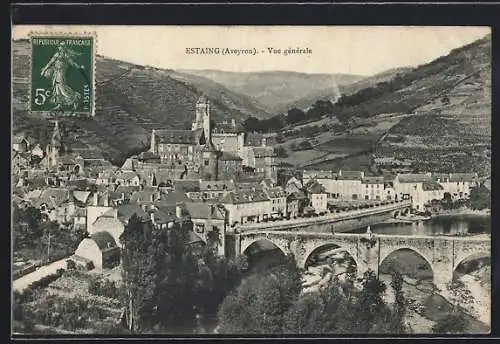 AK Estaing /Aveyron, Vue générale