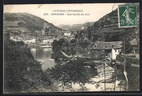 AK Estaing /Aveyron, Les bords du Lot