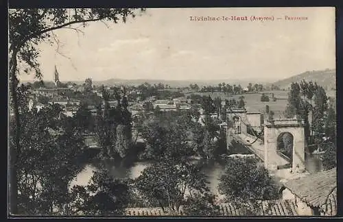 AK Livinhac-le-Haut, vue panoramique et le pont