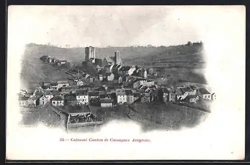 AK Calmont /Aveyron, Canton de Cassagnes, Panorama